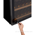 126 garrafas compressor de aço inoxidável refrigerador de vinho